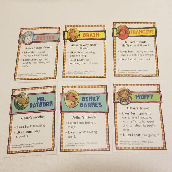 12 fun vtg Marc Brown's Arthur cards - Picture 6 of 9